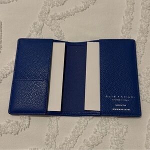 New Elie Tahari Royal Blue Leather Passport Holder